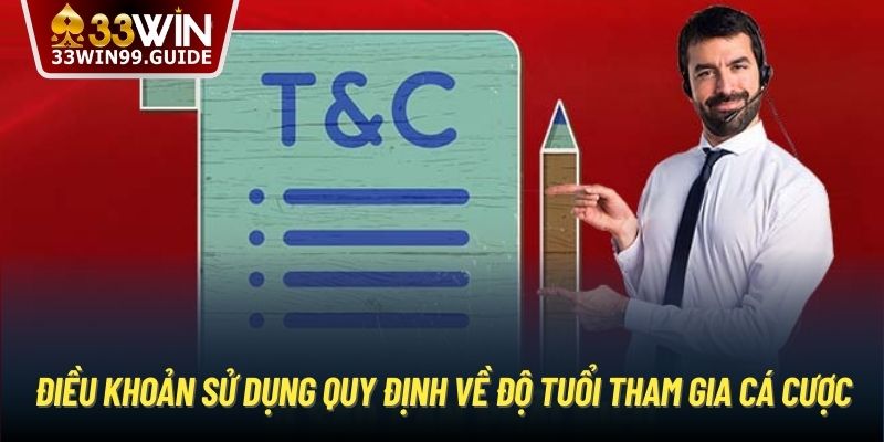 Điều khoản sử dụng quy định về độ tuổi tham gia cá cược