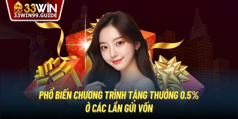 Phổ biến chương trình tặng thưởng 0.5% ở các lần gửi vốn